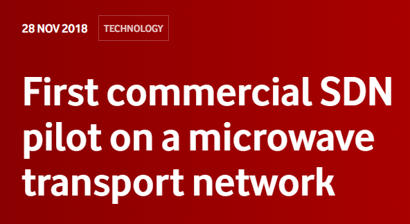 First commercial SDN pilot — Vodafone